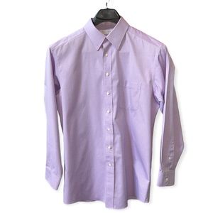 Gold Label Roundtree & Yorke men’s fitted long sleeve lavender dress shirt